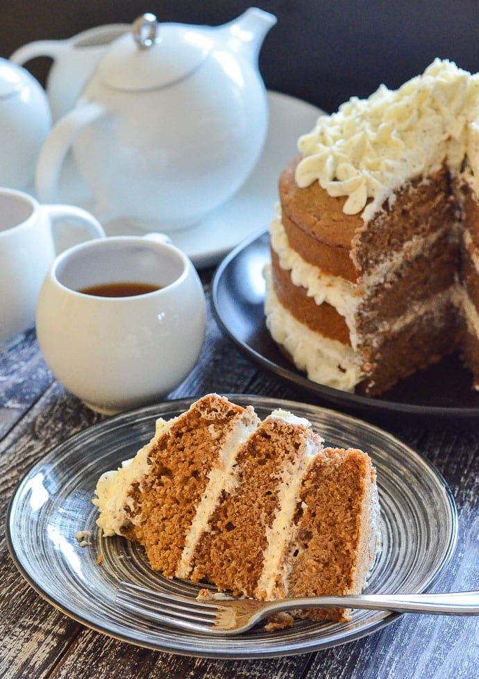 Earl Grey Vegan Cake sliced