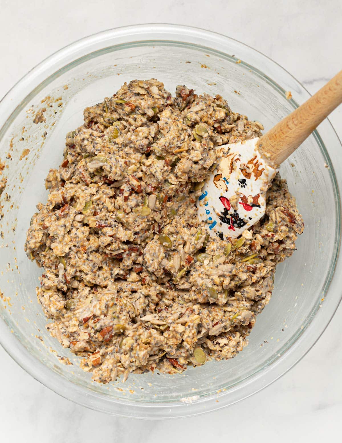 gluten-free seed bread batter