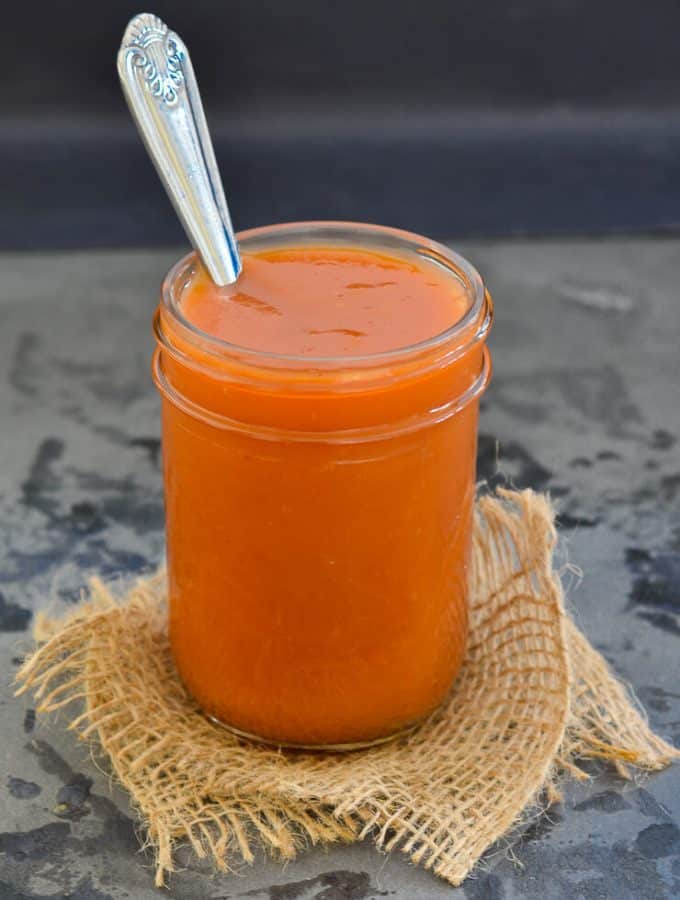 Ditch the takeout & make this Healthy Sweet and Sour Sauce instead! It's made in minutes in a blender & has the perfect balance of sweet, sour & fruity.