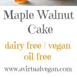 Tender, moist nutty sponge sandwiched together with creamy maple infused frosting. Completely dairy, egg & oil free yet perfectly sweet & decadent, this maple walnut cake is total perfection!