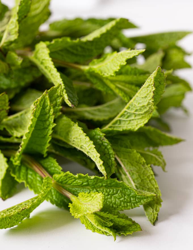 fresh mint to garnish matcha lemonade