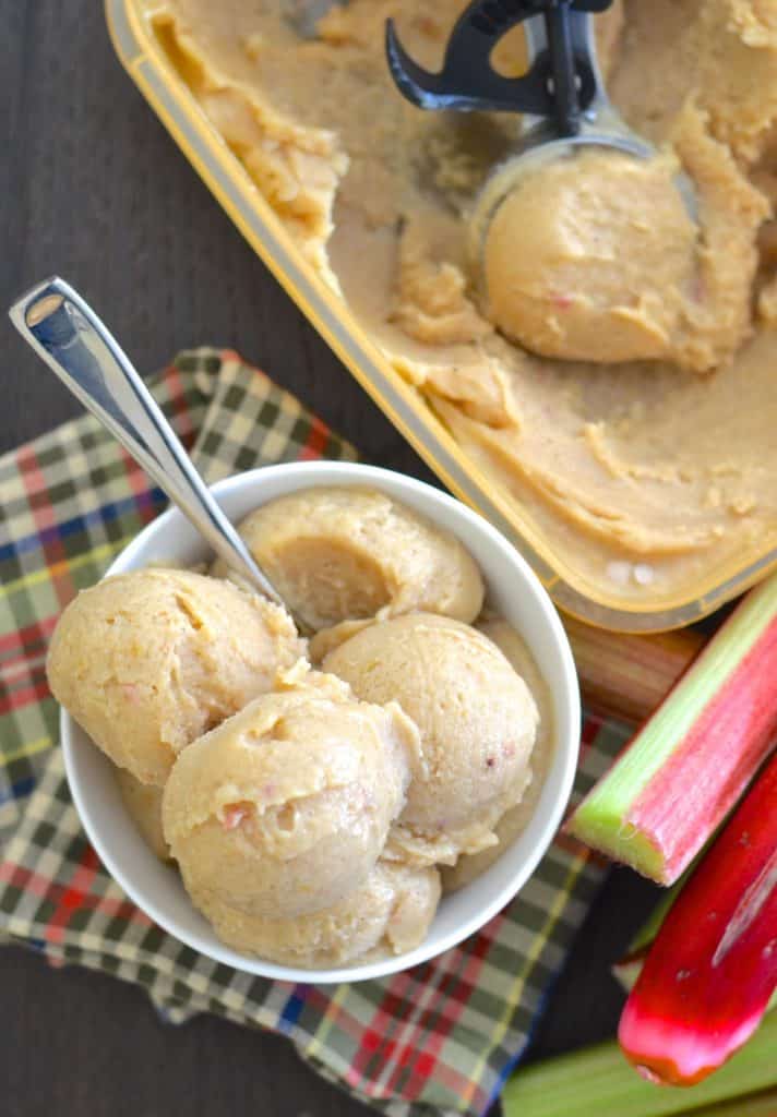 Classic British flavours combine in this really easy, no fuss, No Churn Rhubarb & Custard Ice Cream. It's incredibly easy to make & is secretly healthy!