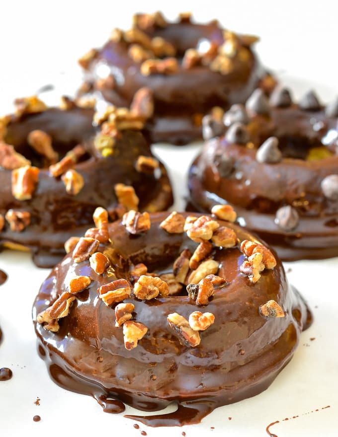 Vegan Chocolate Pumpkin Donuts