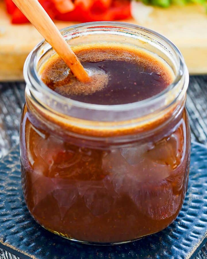 a jar of stir fry sauce