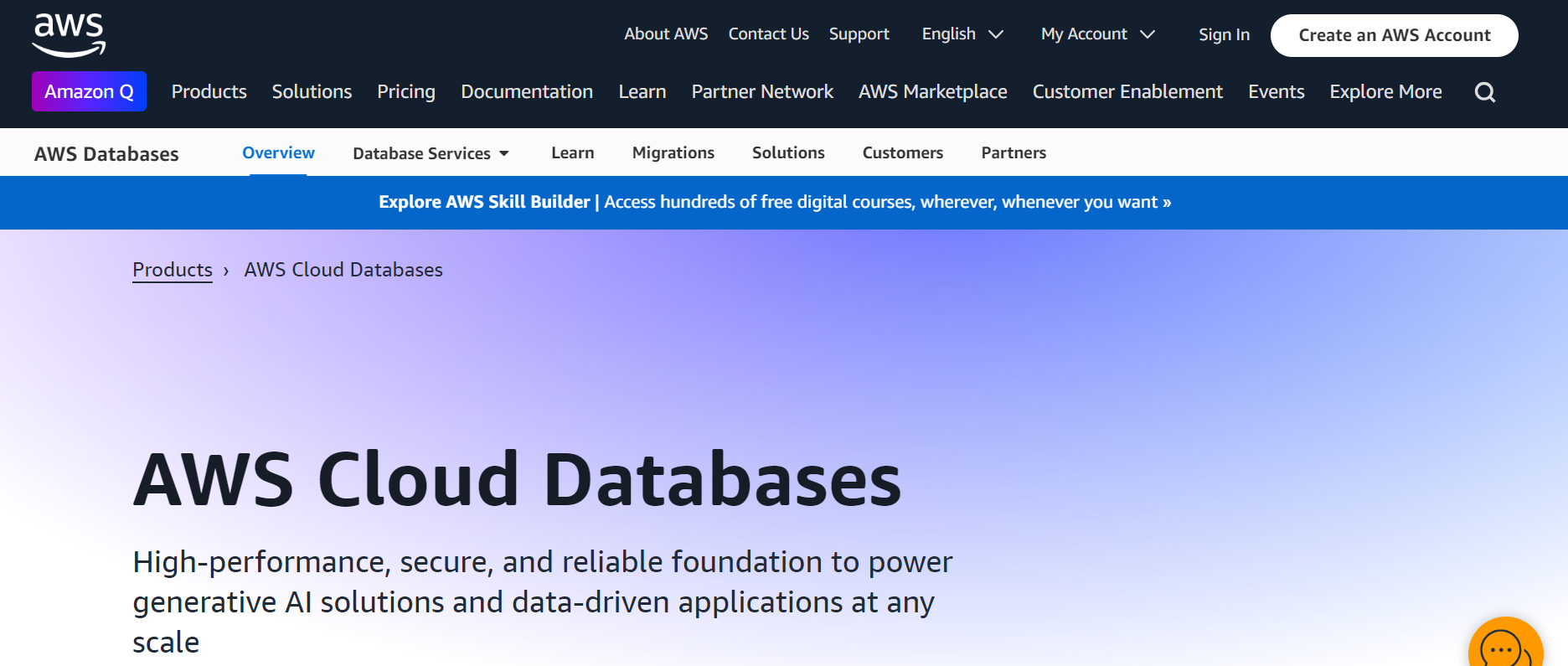 AWS managed database image