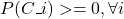 P(Ci)>=0, space forall i